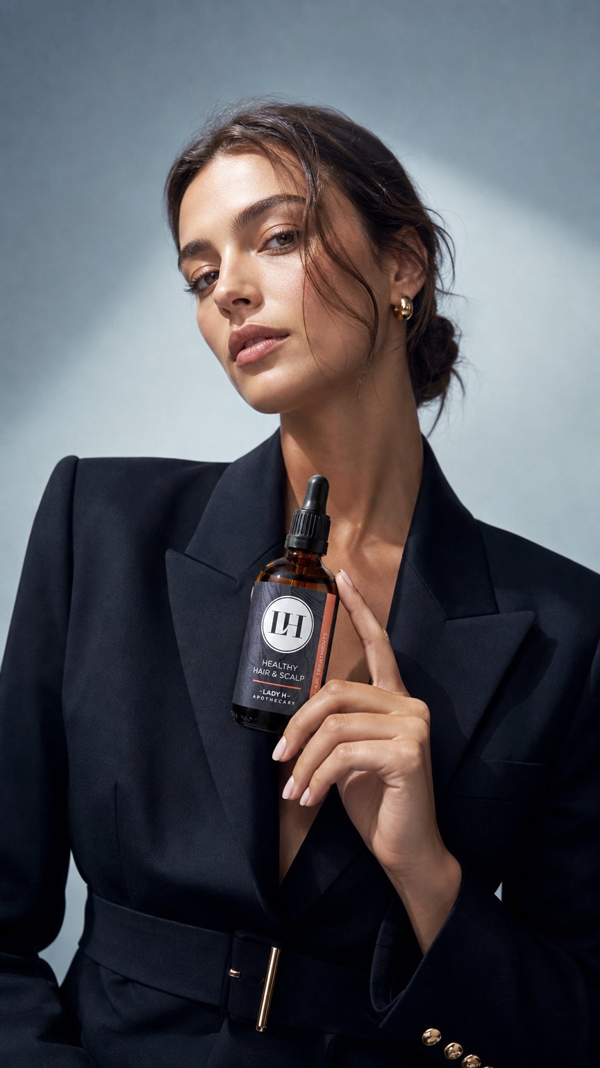 AI product shot of Healthy Hair & Scalp Oil (100ml)
