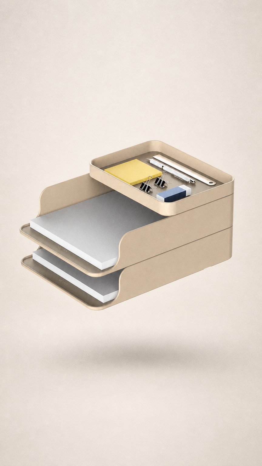 AI product shot of Aplum A4 Tray Set - Beige