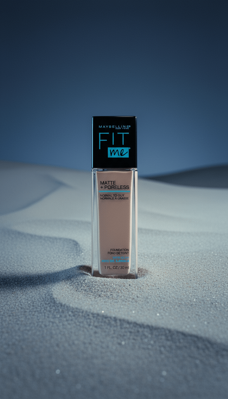 AI product shot of Maybelline New York Fit Me®, Matte + Poreless Liquid Foundation