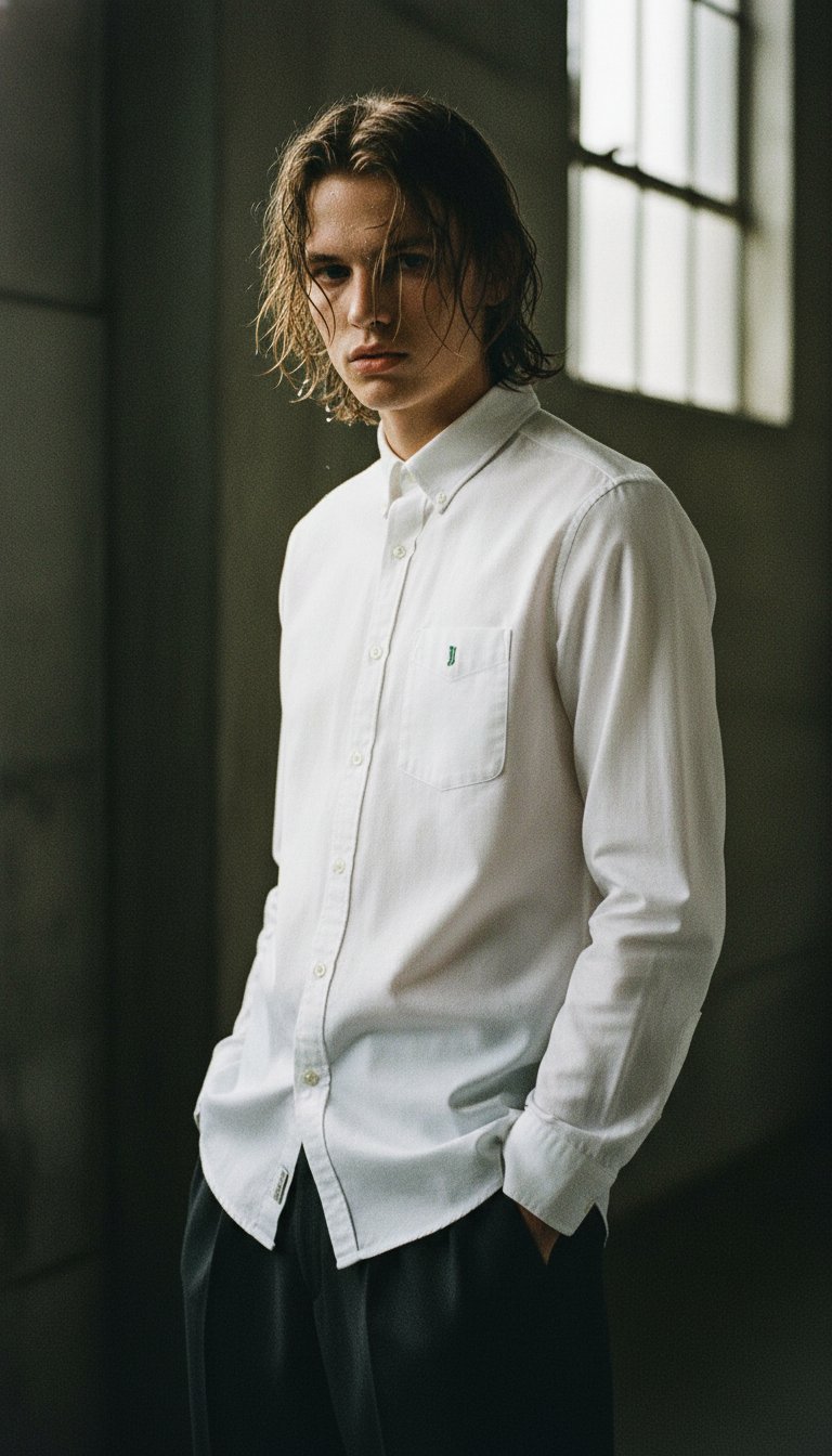 AI product shot of DIALLO CLASSIC OXFORD SHIRT