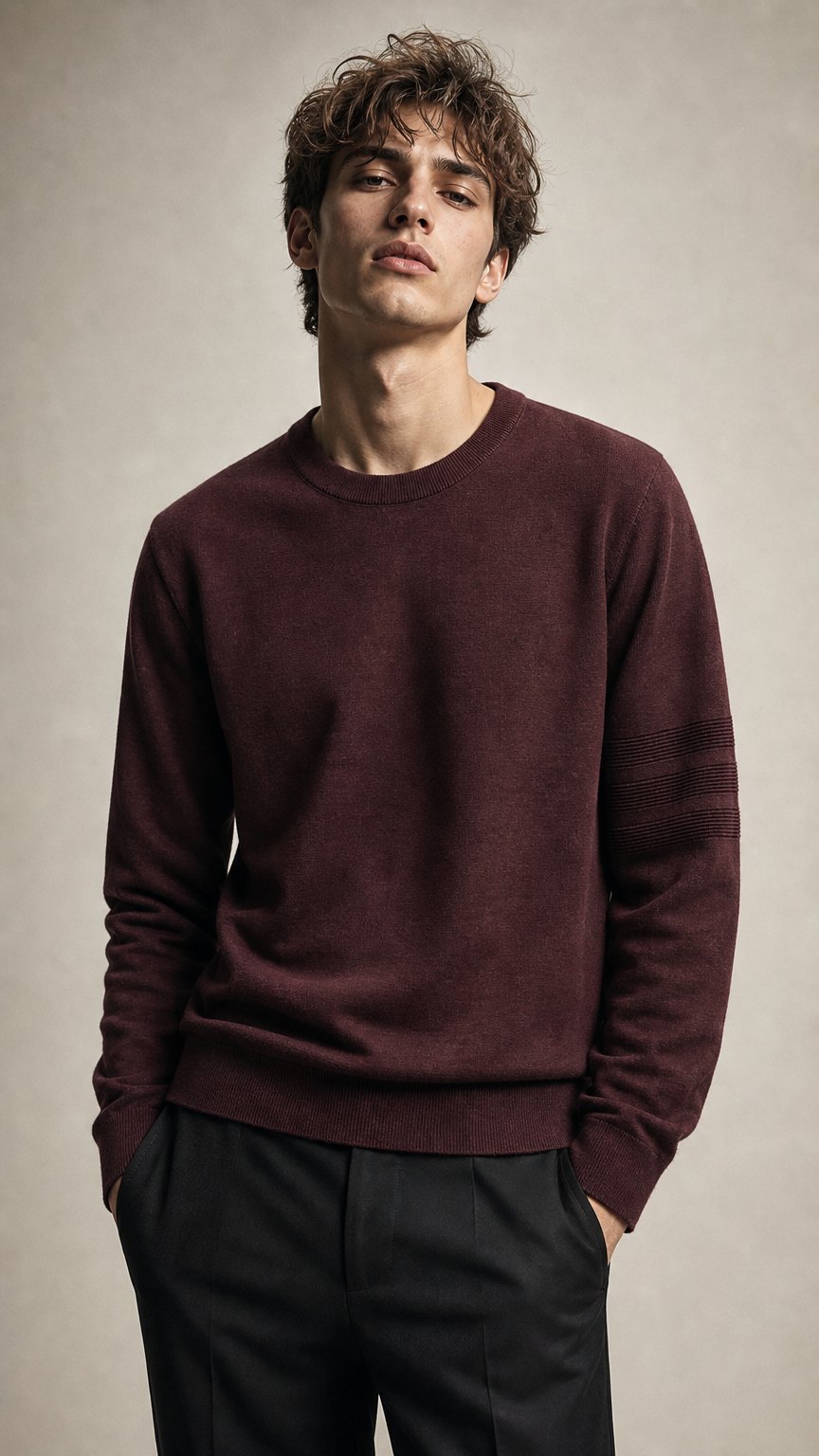 AI product shot of MILANO STITCH CREW NECK
