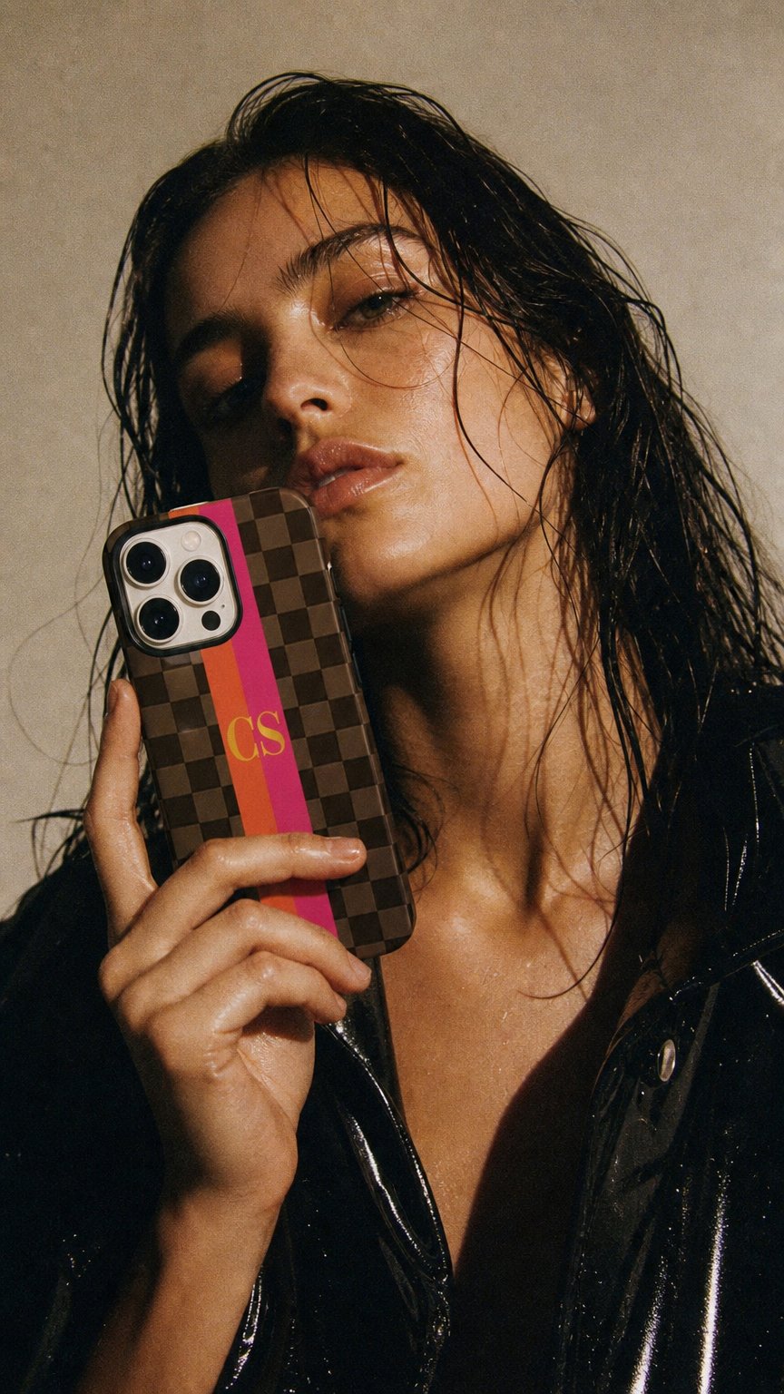 AI product shot of Personalized Initial Phone Case