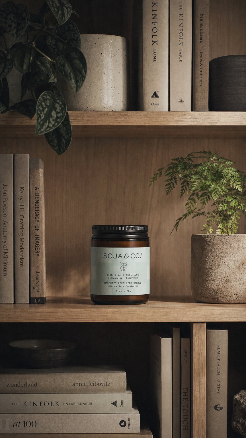 AI product shot of Bougie | Citronnelle + Eucalyptus