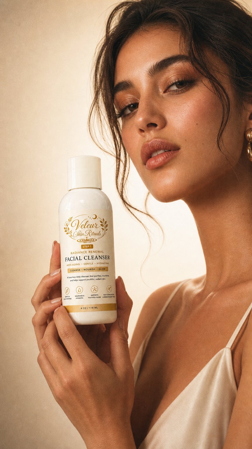 AI product shot of Radiance Renewal Facial Cleanser