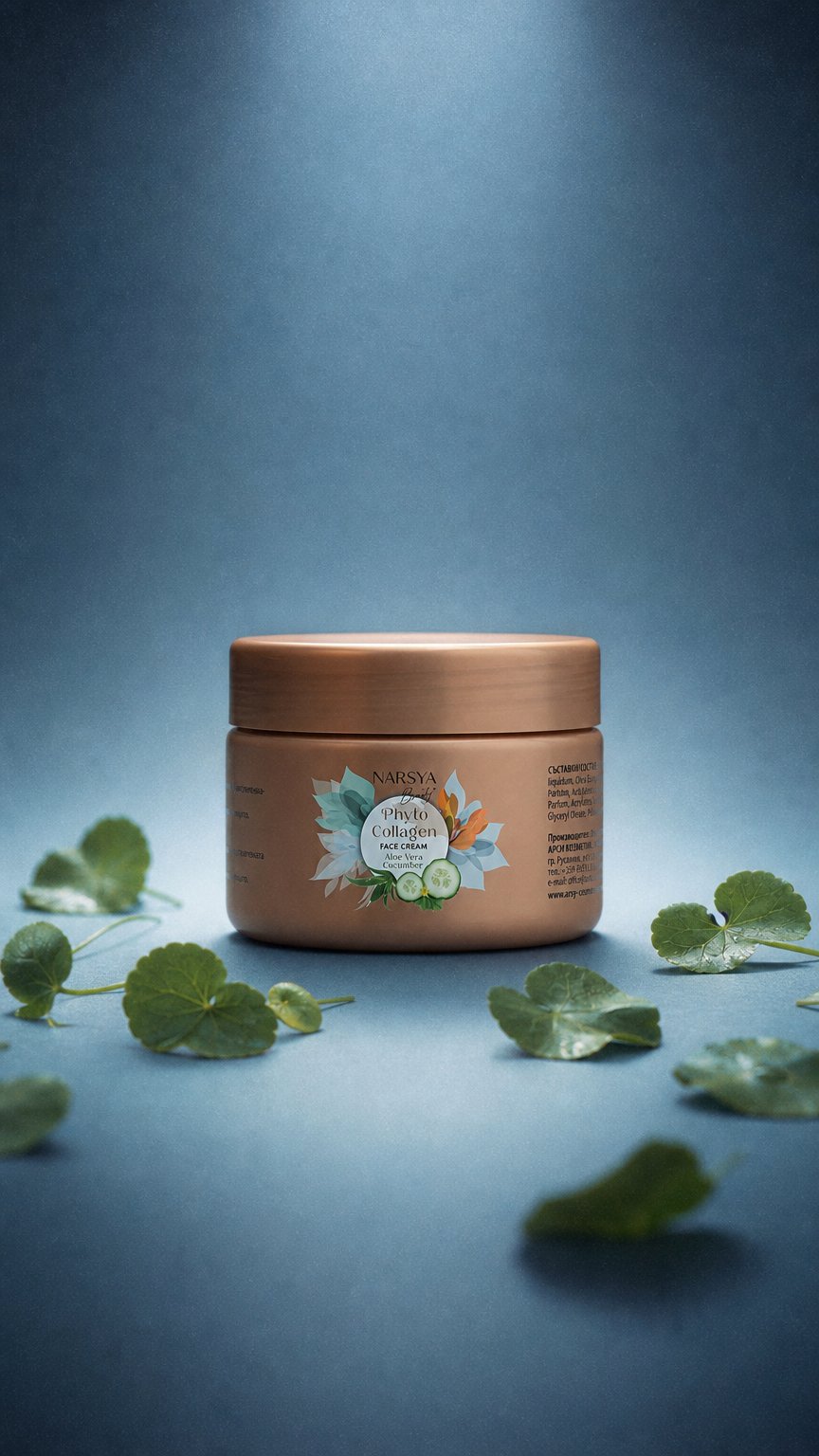 AI product shot of FACE CREAM CUCUMBER AND ALOE