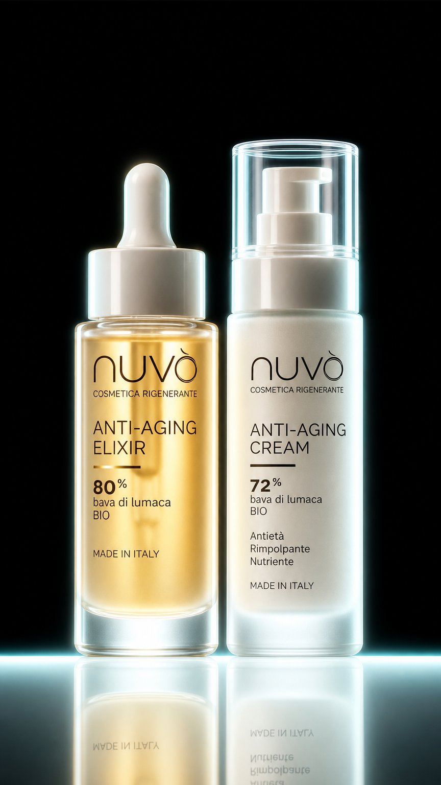 AI product shot of Nuvò Intensive Regeneration Duo | Anti-Aging Cream + Anti-Aging Elixir