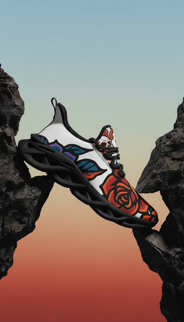 AI product shot of Womens deal with the dead Athletic Sneakers