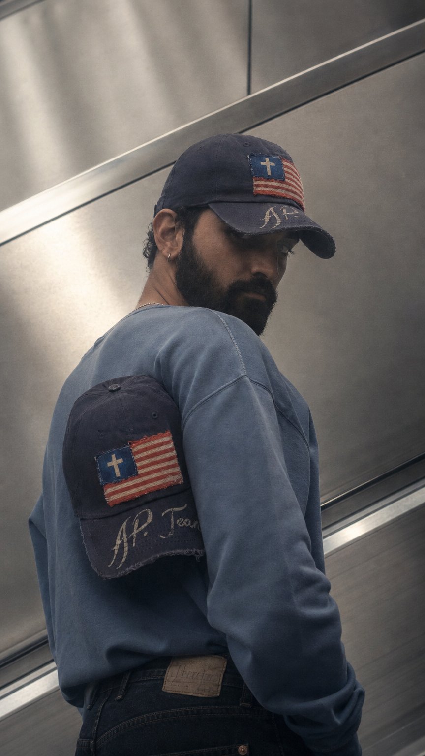 AI product shot of NEW AMERICA BASEBALL CAP