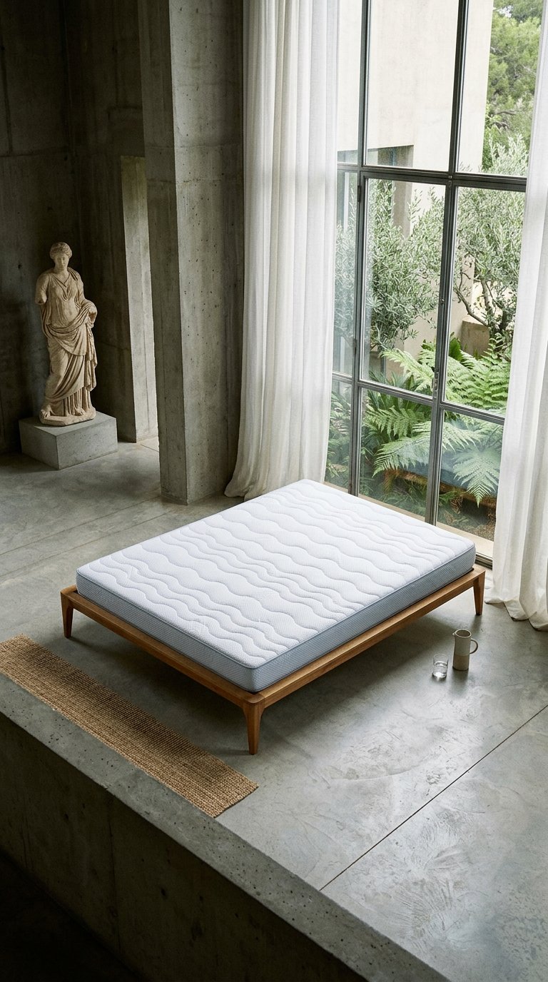 AI product shot of SilverComfort Kaltschaum Matratzen-Topper 9 cm
