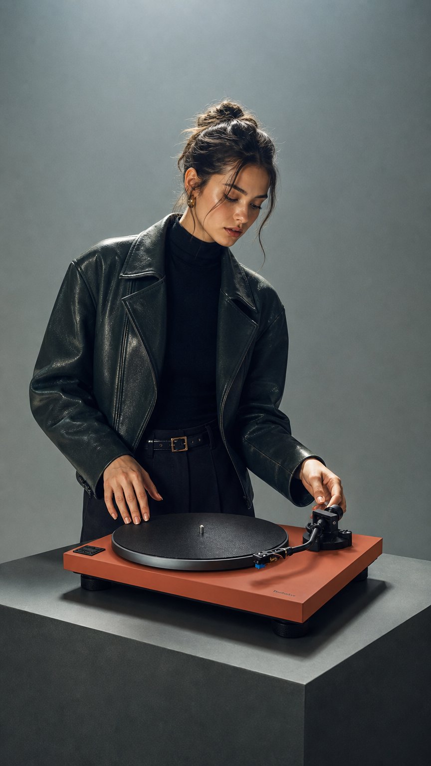 AI product shot of TECHNICS SL-40CBT Turntable
