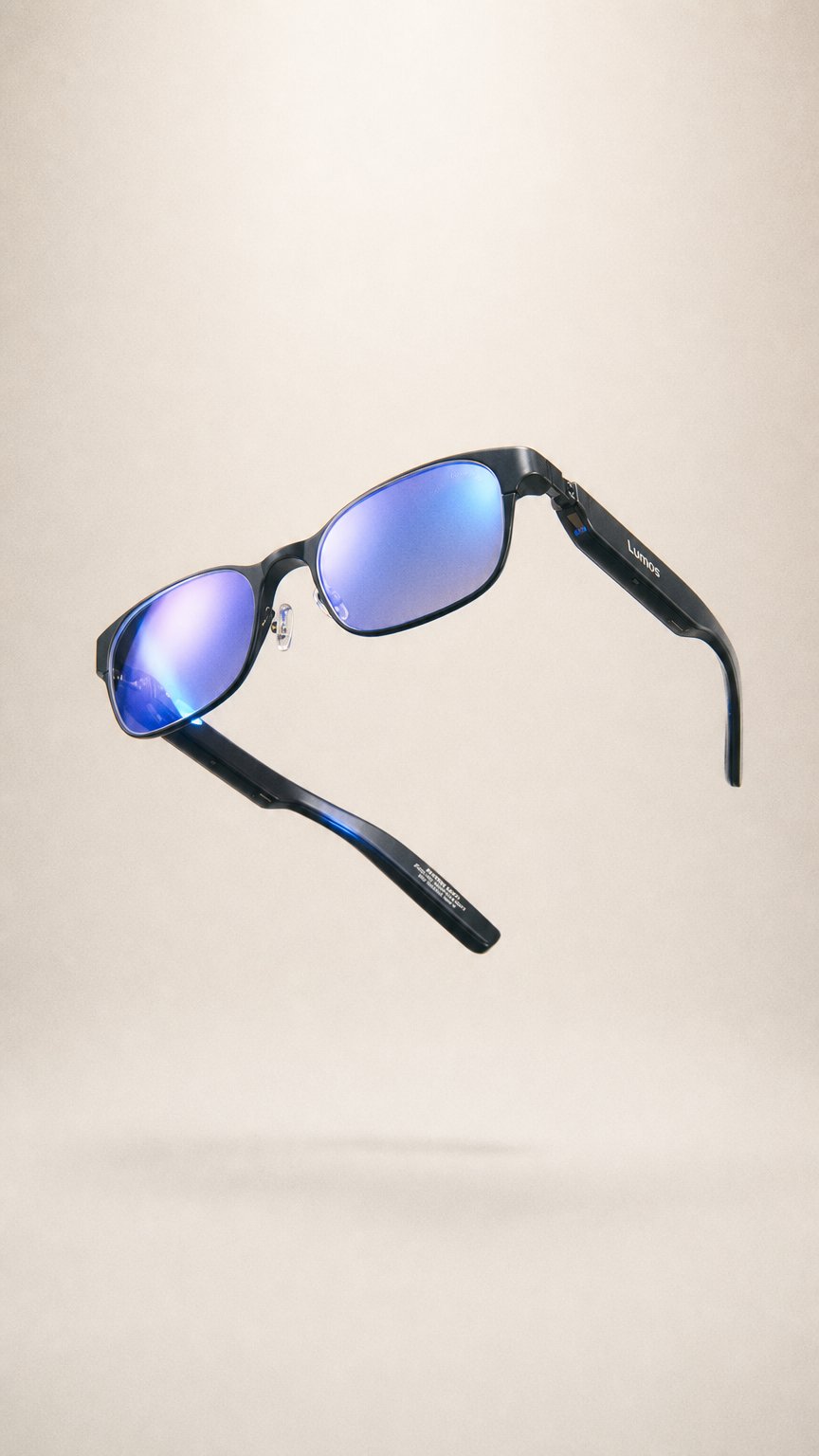 AI product shot of Lumos Light Therapy Glasses