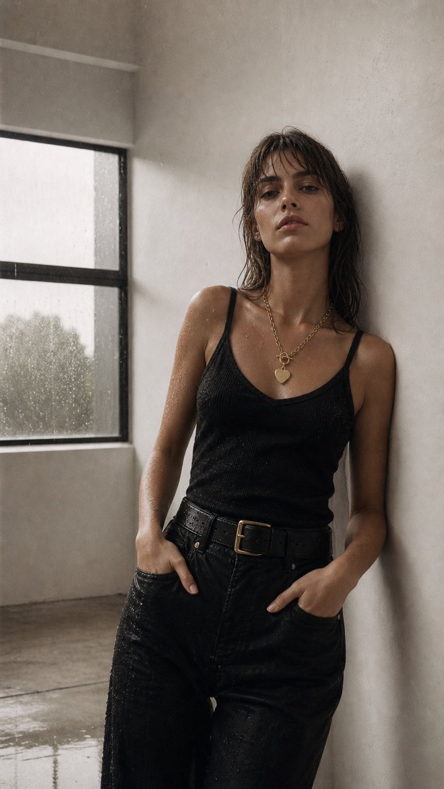 AI product shot of CELINE GOLD HEART NECKLACE