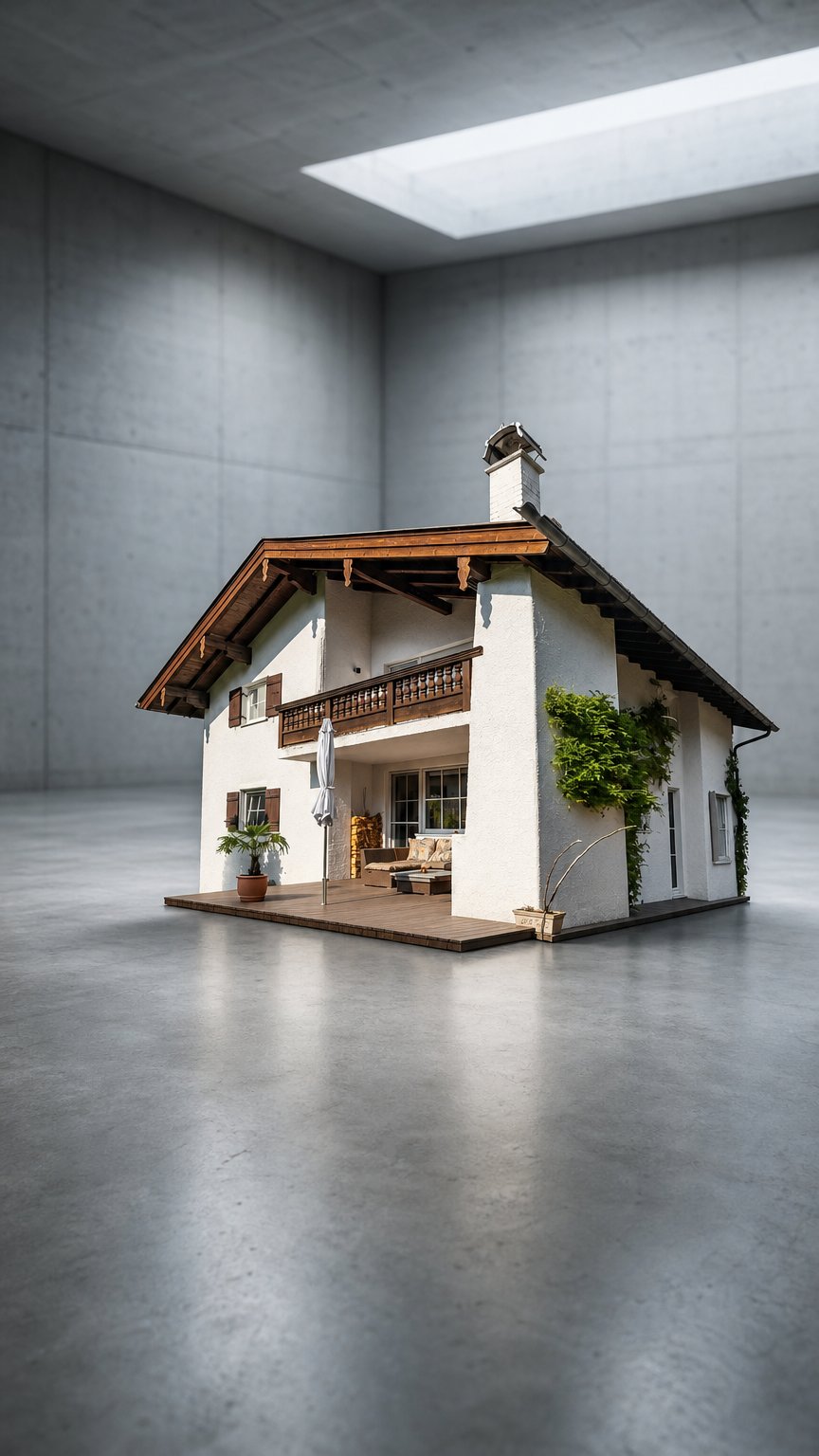 AI product shot of 3-Zimmer-Dachgeschosswohnung