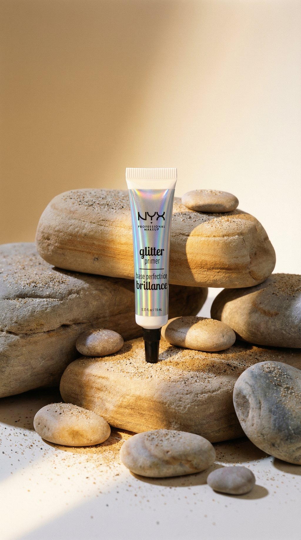 AI product shot of NYX PROFESSIONAL MAKEUP Glitter Primer