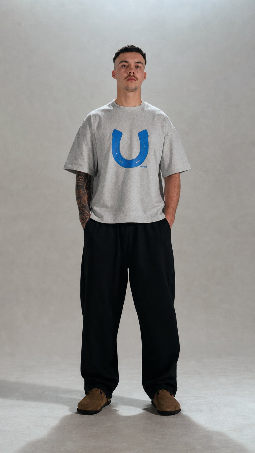 AI product shot of Grey Classic Tee
