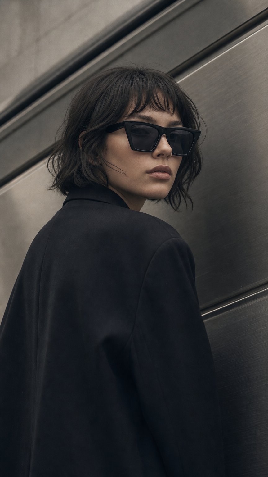 AI product shot of Black Square Sunglasses – Classic Statement Shades | Worth A Million