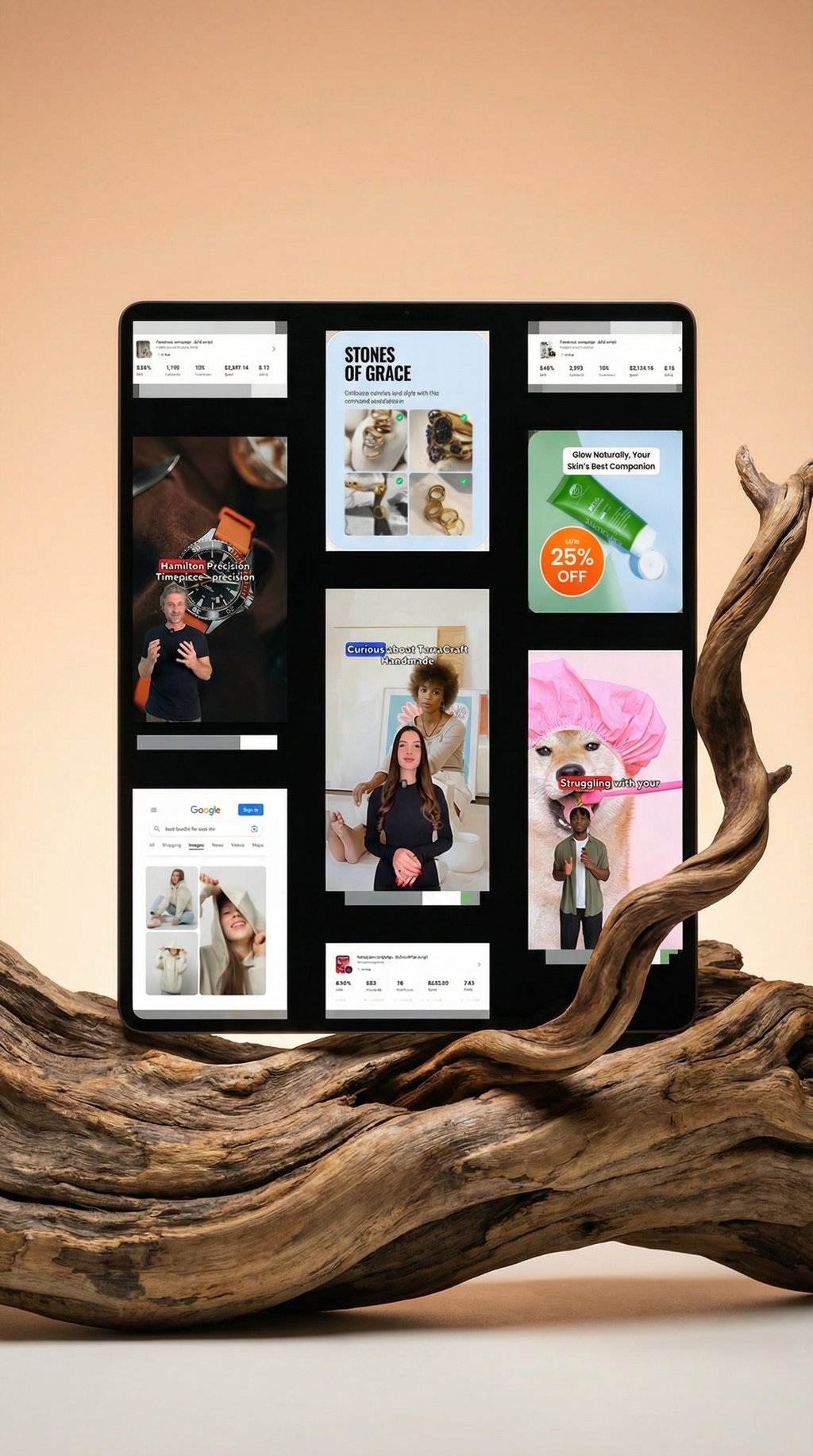 AI product shot of AI ad generator