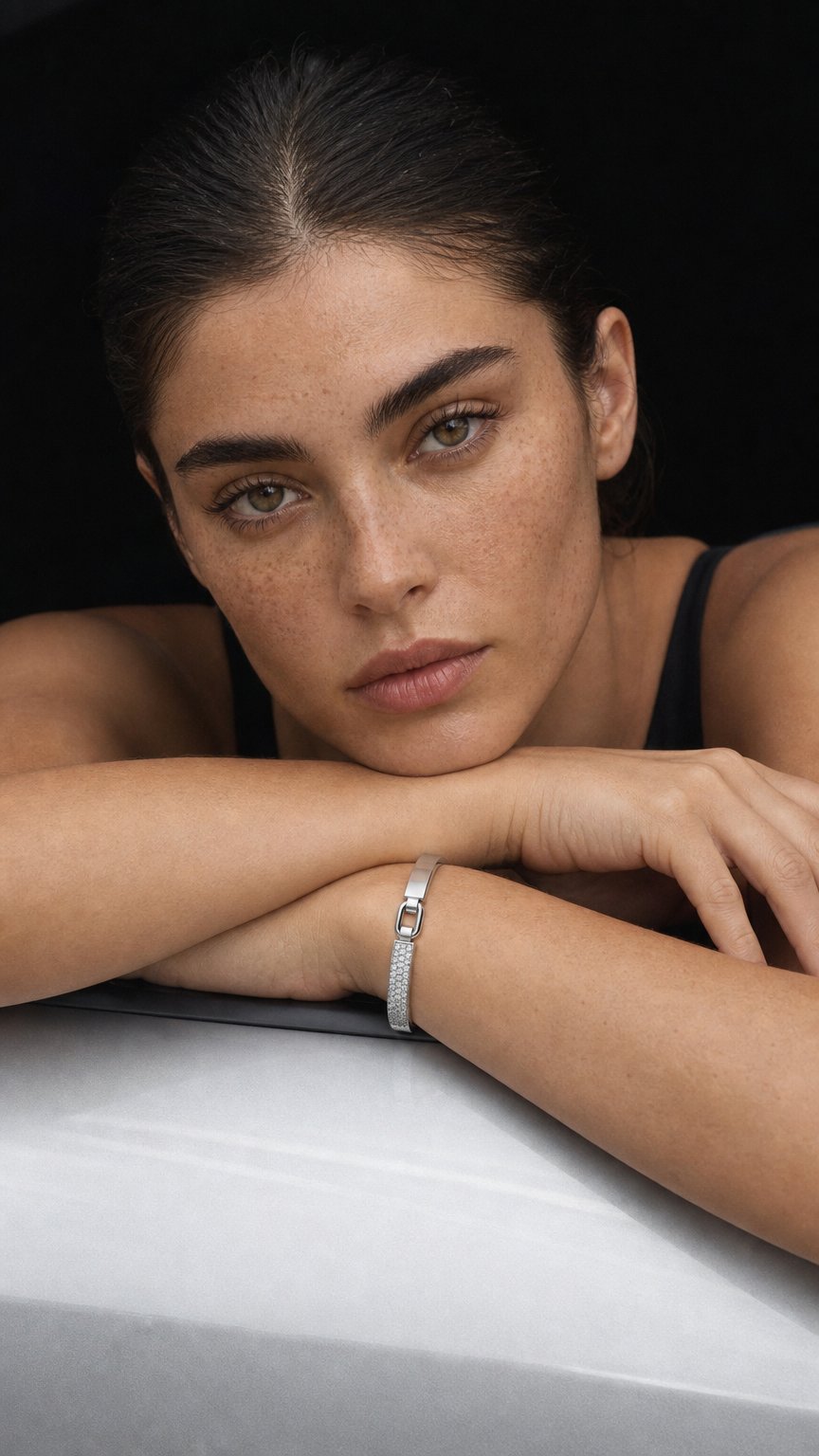 AI product shot of IMPERARI LINK DIAMOND BRACELET - WHITE GOLD