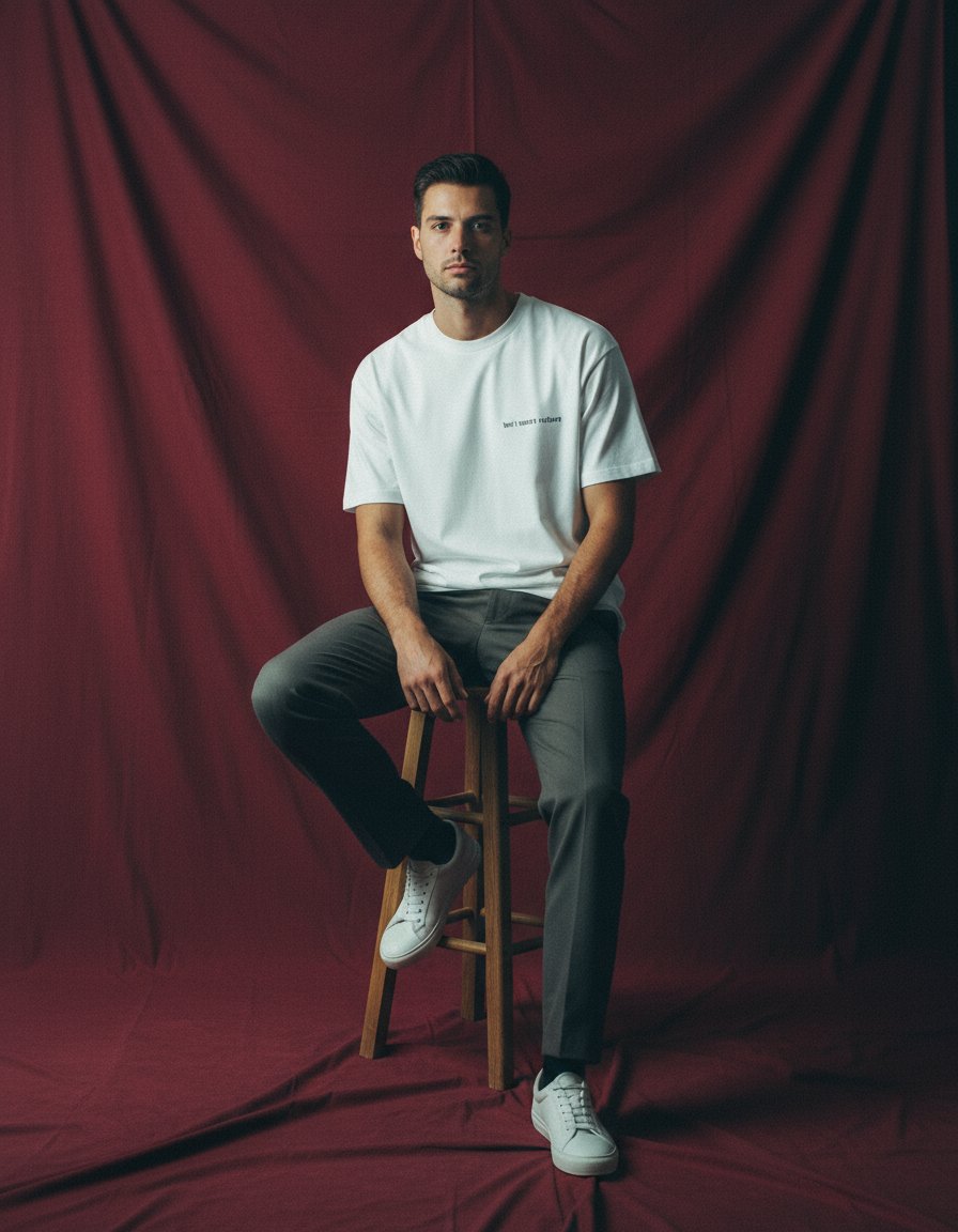 AI product shot of Millet | White - T-shirts
