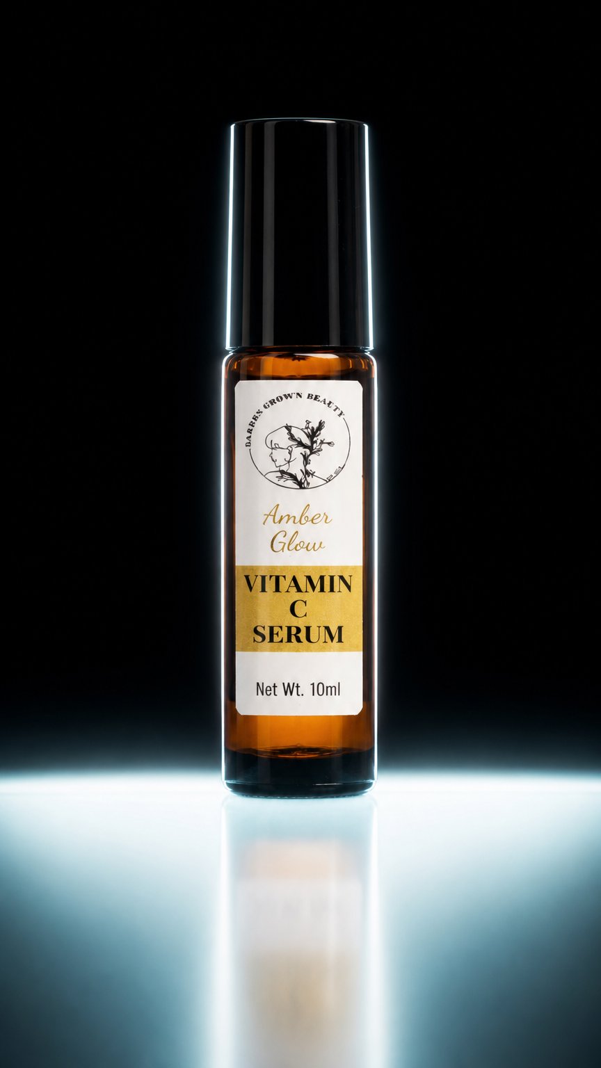 AI product shot of Vitamin C Serum (Amber Glow)