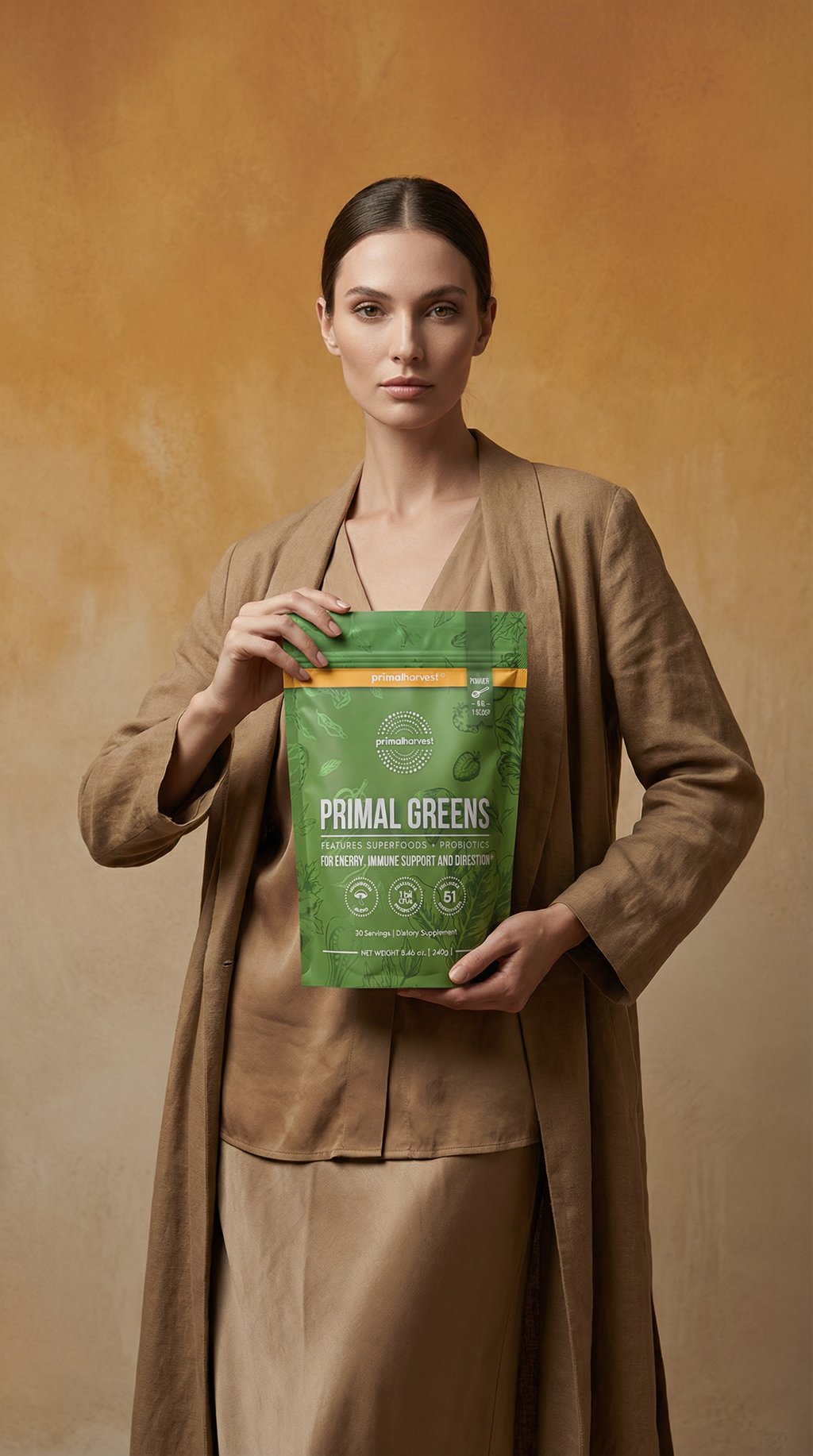 AI product shot of Primal Greens
