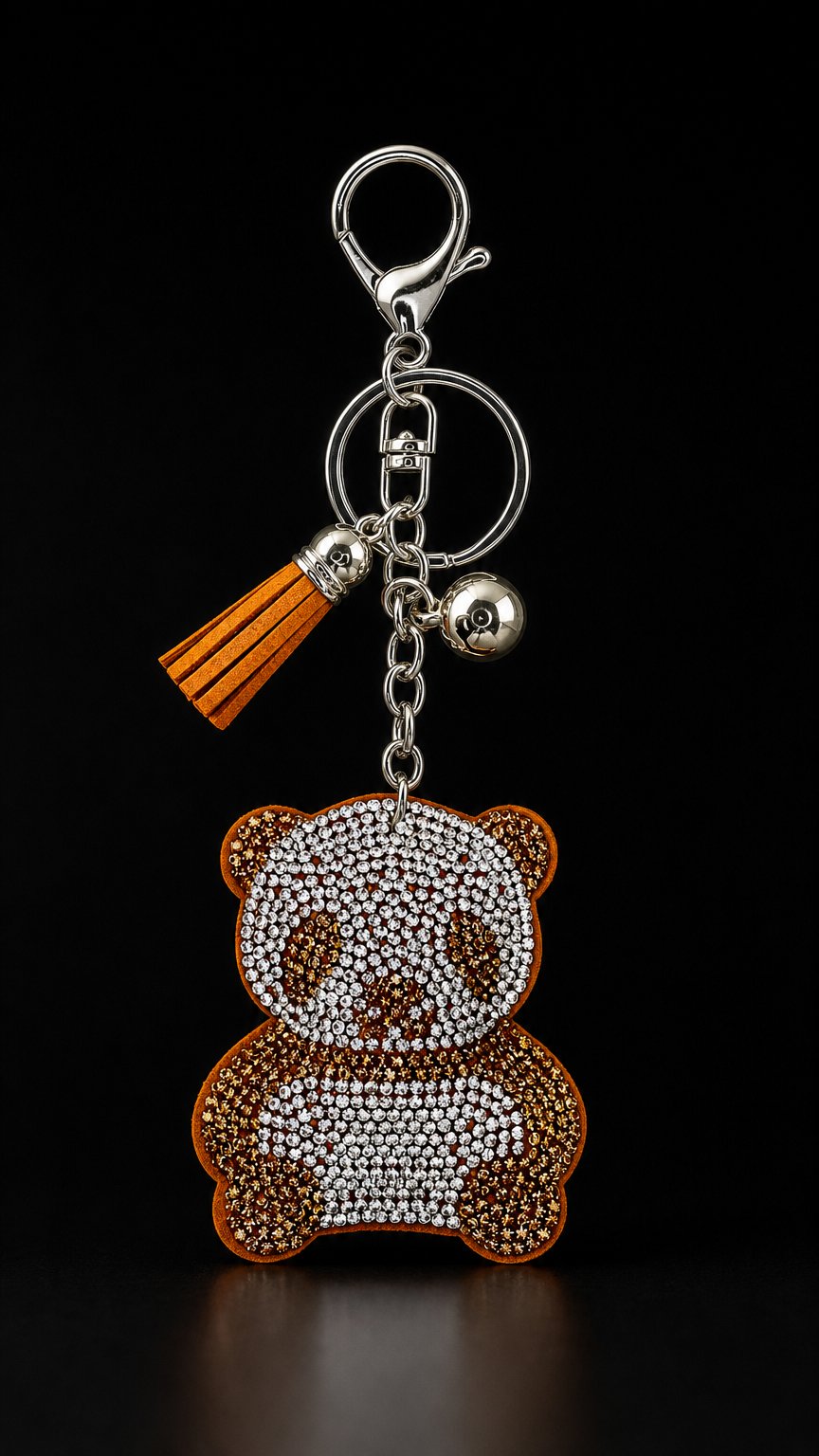 AI product shot of Panda Charm Keychain