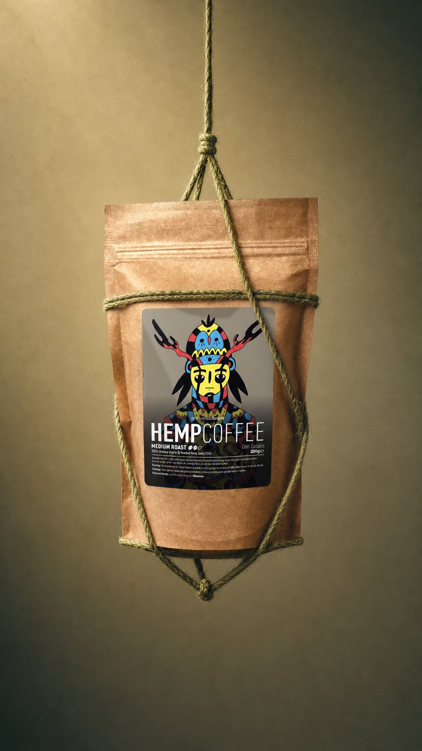 AI product shot of Don Genaro Hemp Coffee