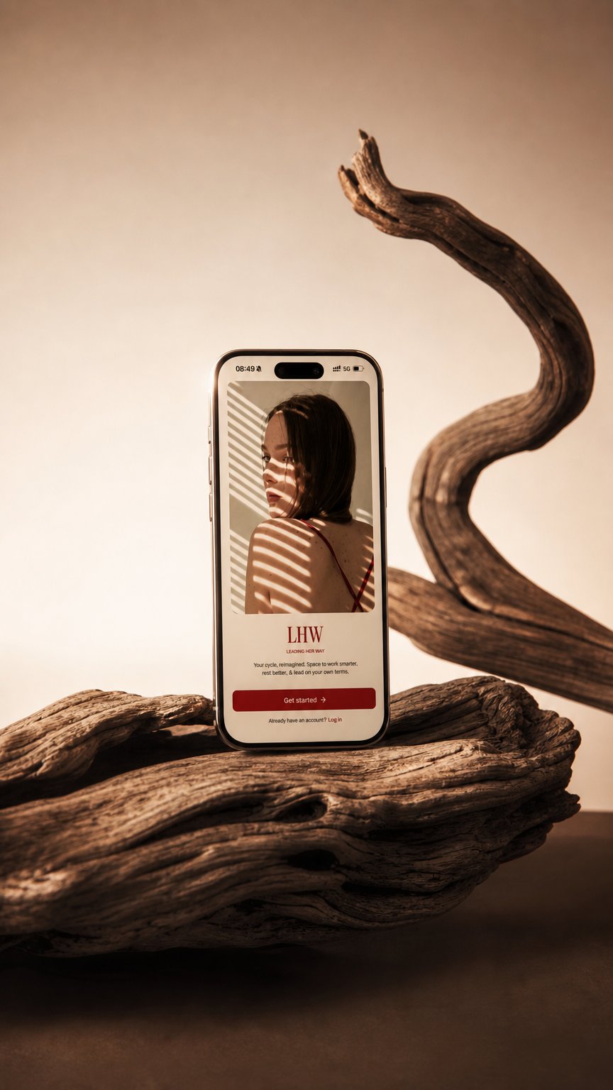AI product shot of Leading Her Way (LHW) App