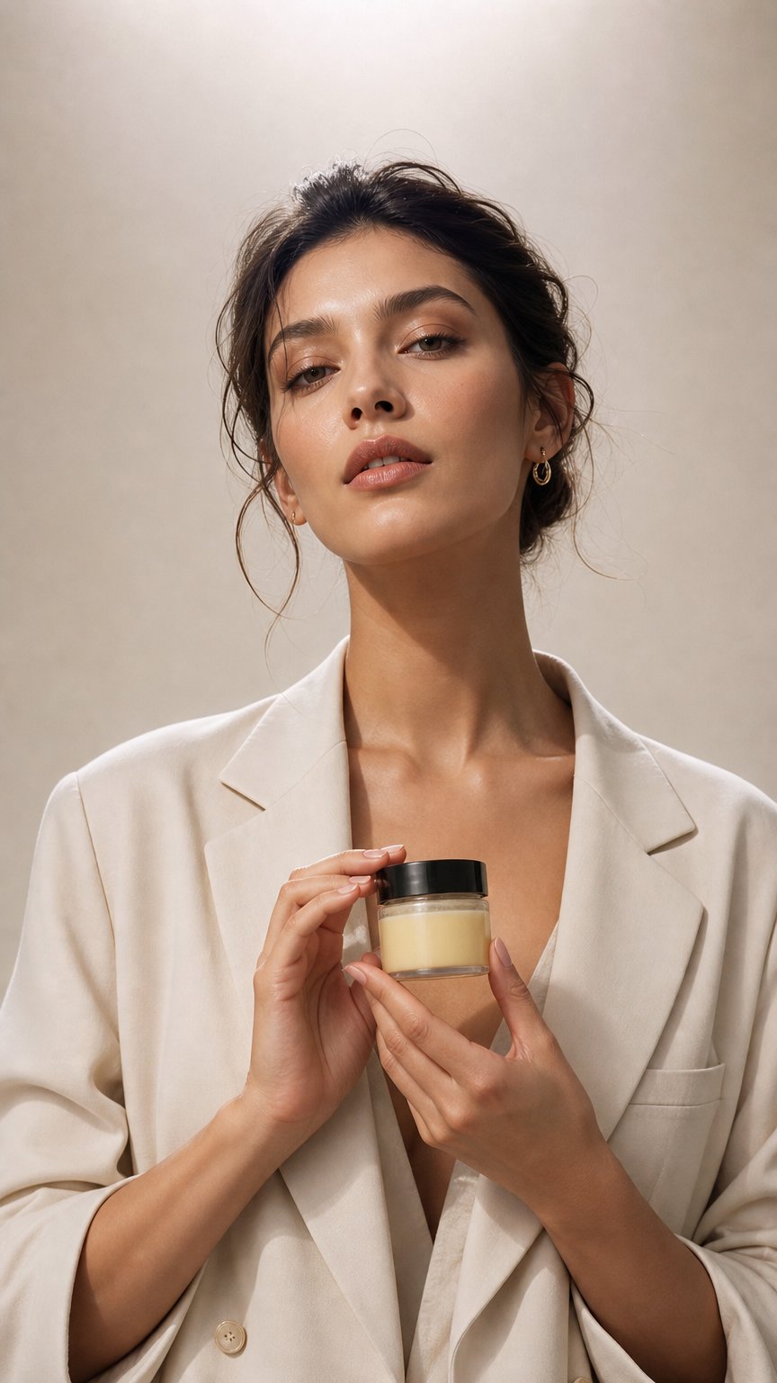 AI product shot of Queen's Nectar facial moisturizer