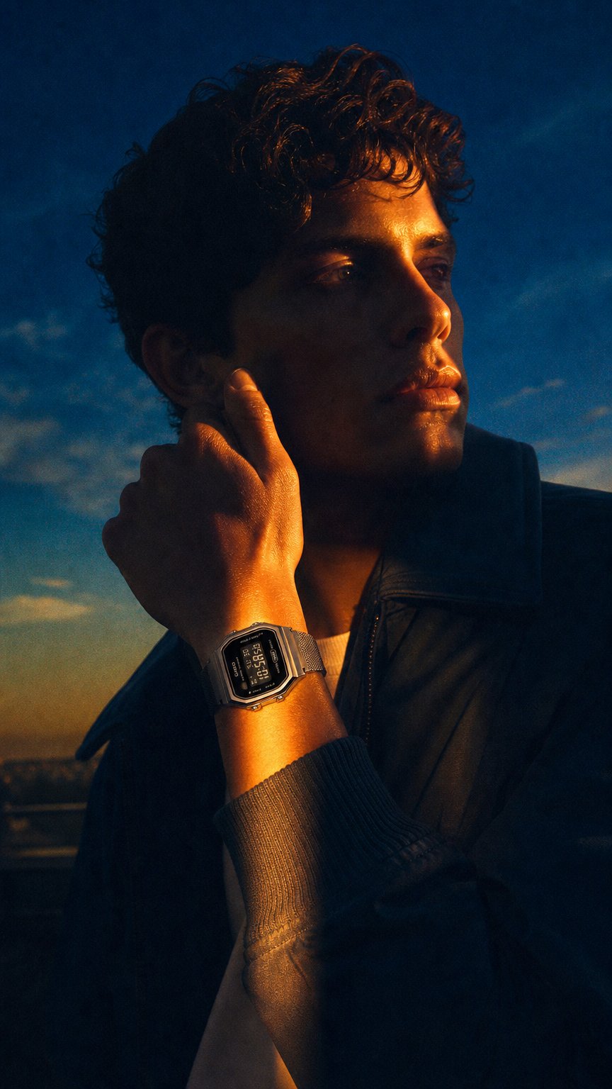 AI product shot of MONTRE CASIO A168WEMB-1B