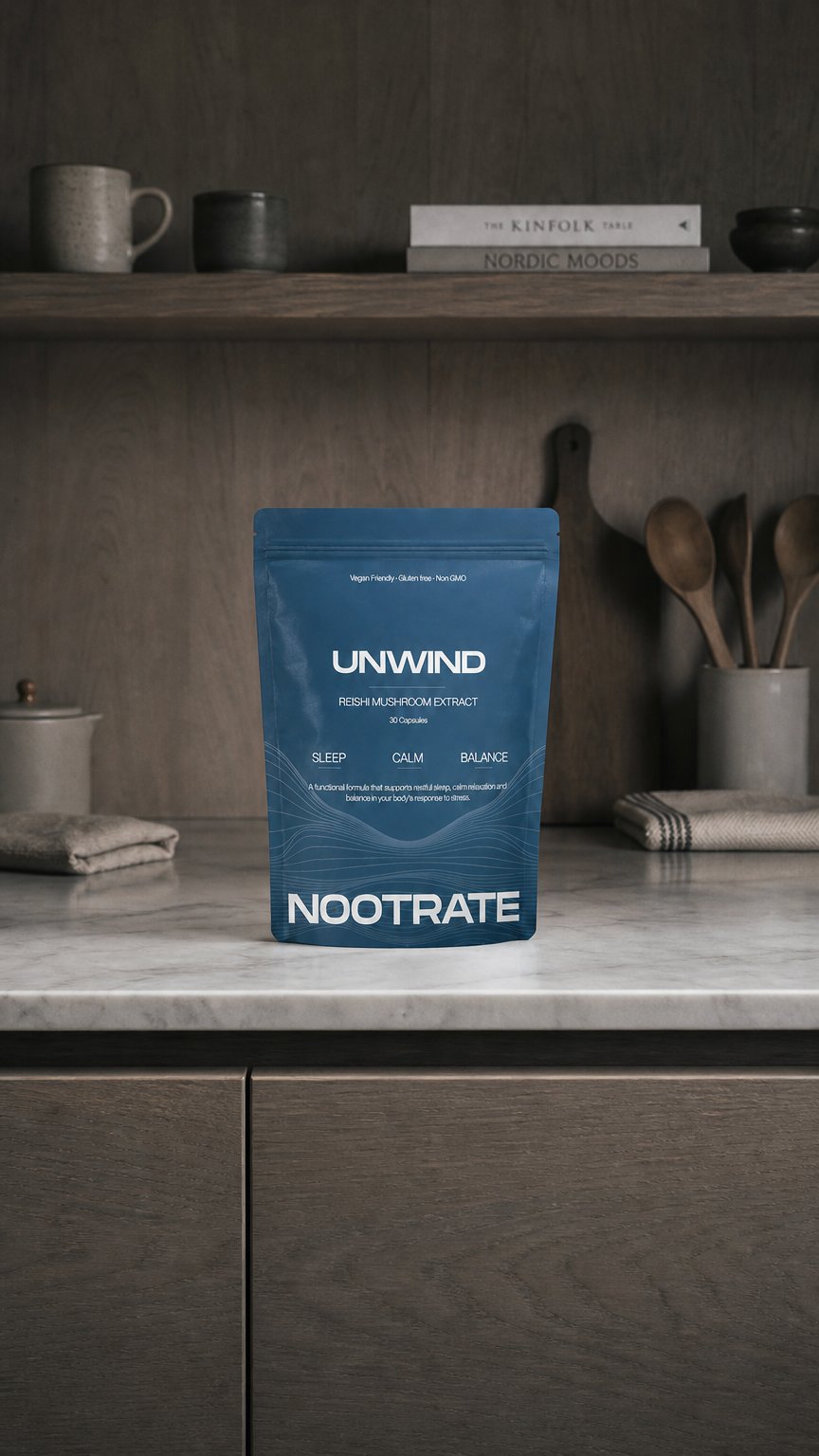 AI product shot of Unwind - Reishi