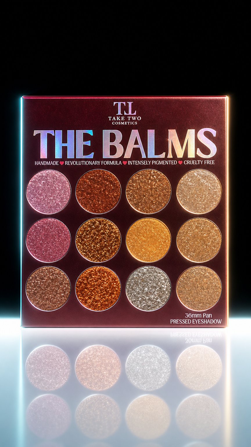 AI product shot of Balm Shimmer Eyeshadows