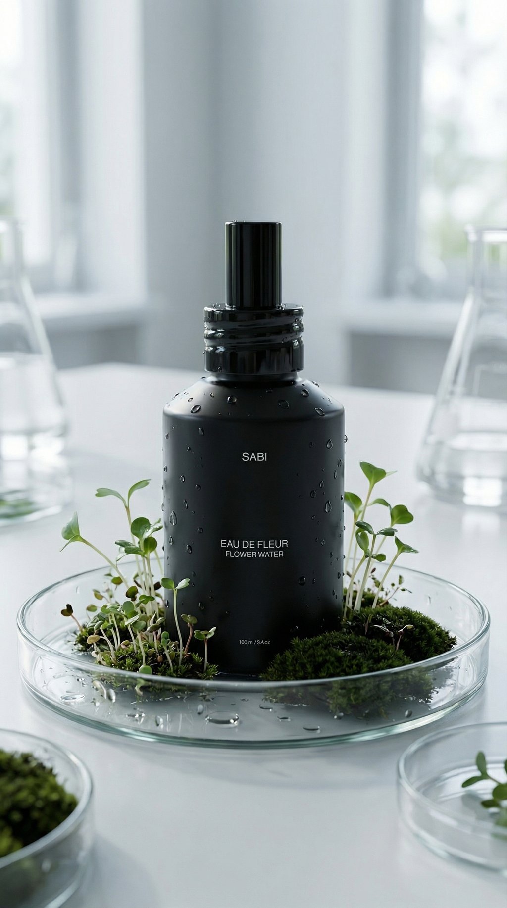 AI product shot of FLOWER WATER | Organic Rose Hydrolat Botanical for Radiant Skin