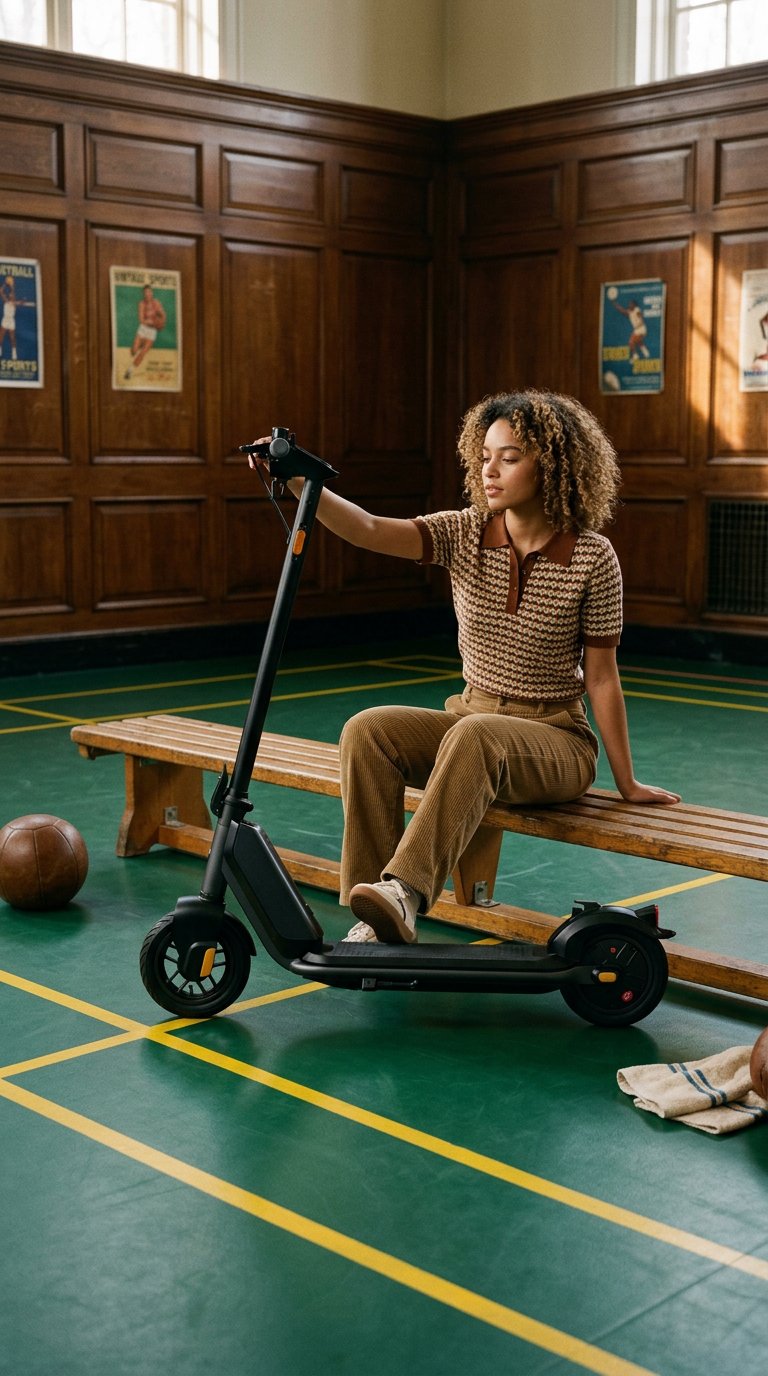 AI product shot of NIU KQi1 Pro Electric Kick Scooter (Grey)