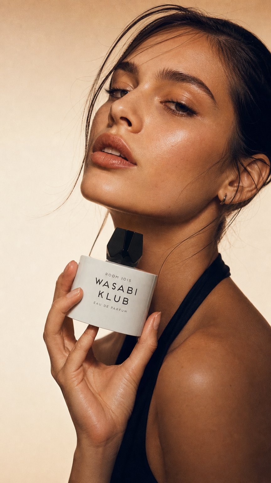 AI product shot of Wasabi Klub Eau de Parfum