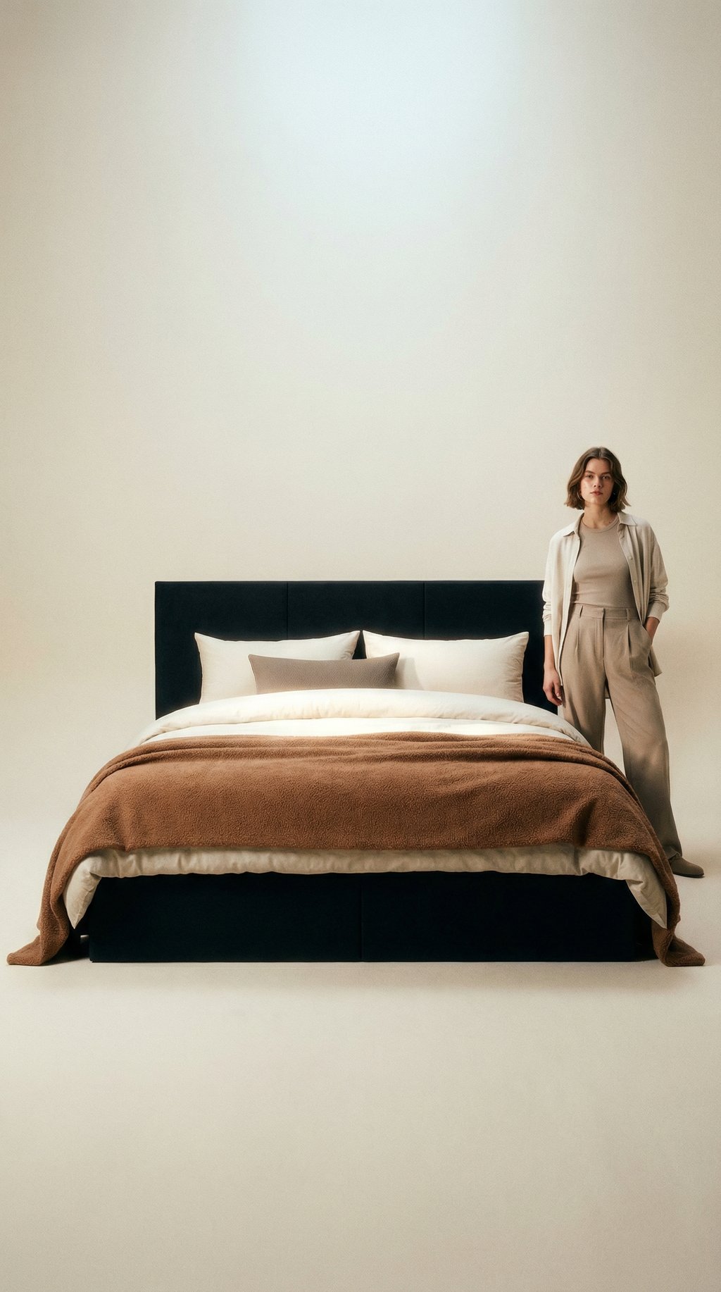 AI product shot of Yona Bed 2.0 - Scandi Edition