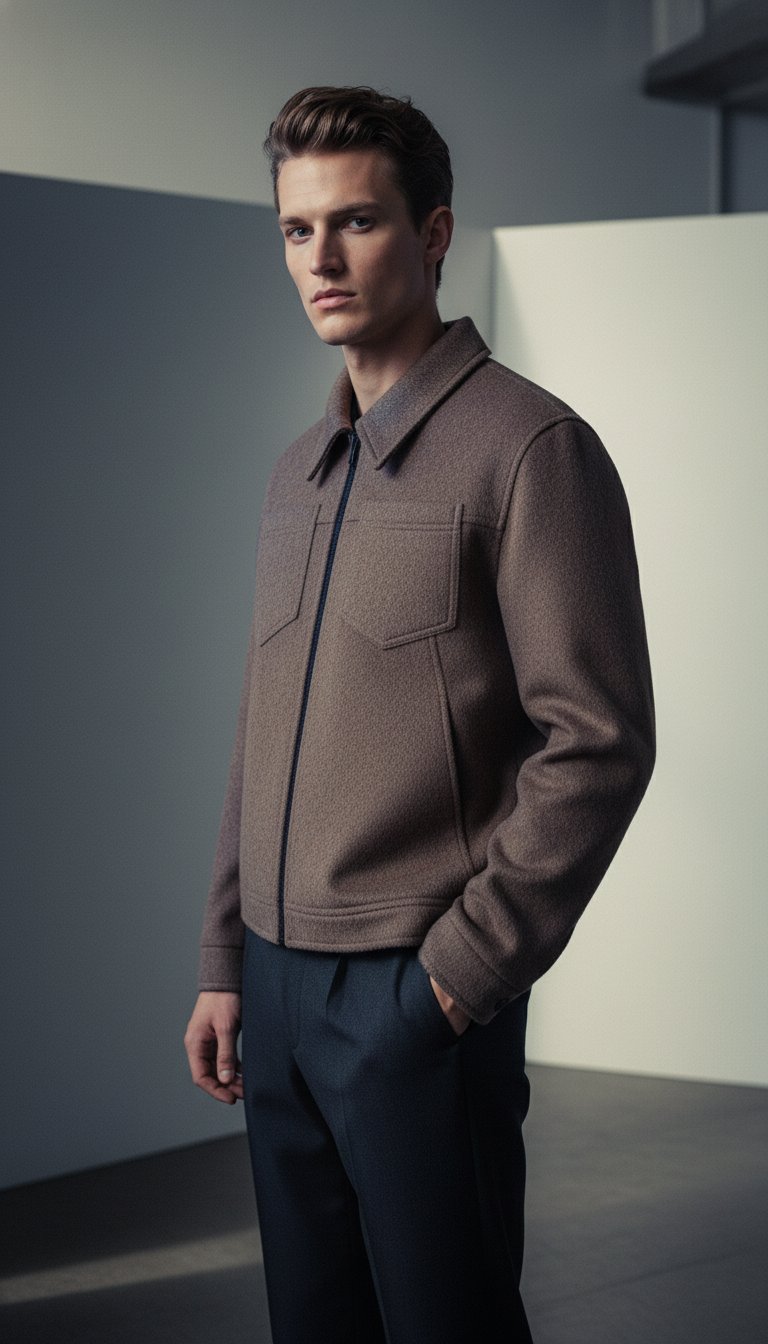 AI product shot of Norton Jacket Regent Taupe