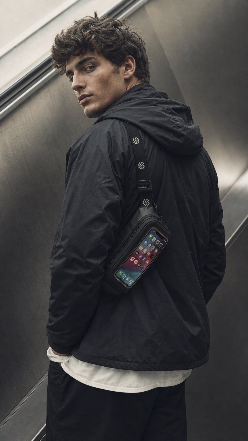 AI product shot of Kinetic K1 Running Belt | Fits Large Phones & Rugged Cases