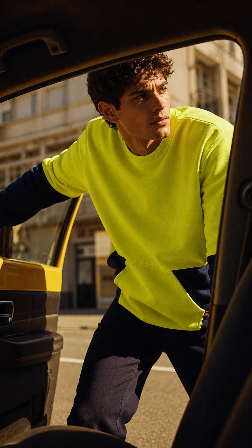 AI product shot of ELEVEN Workwear CrewNeck w KPockets Pullover