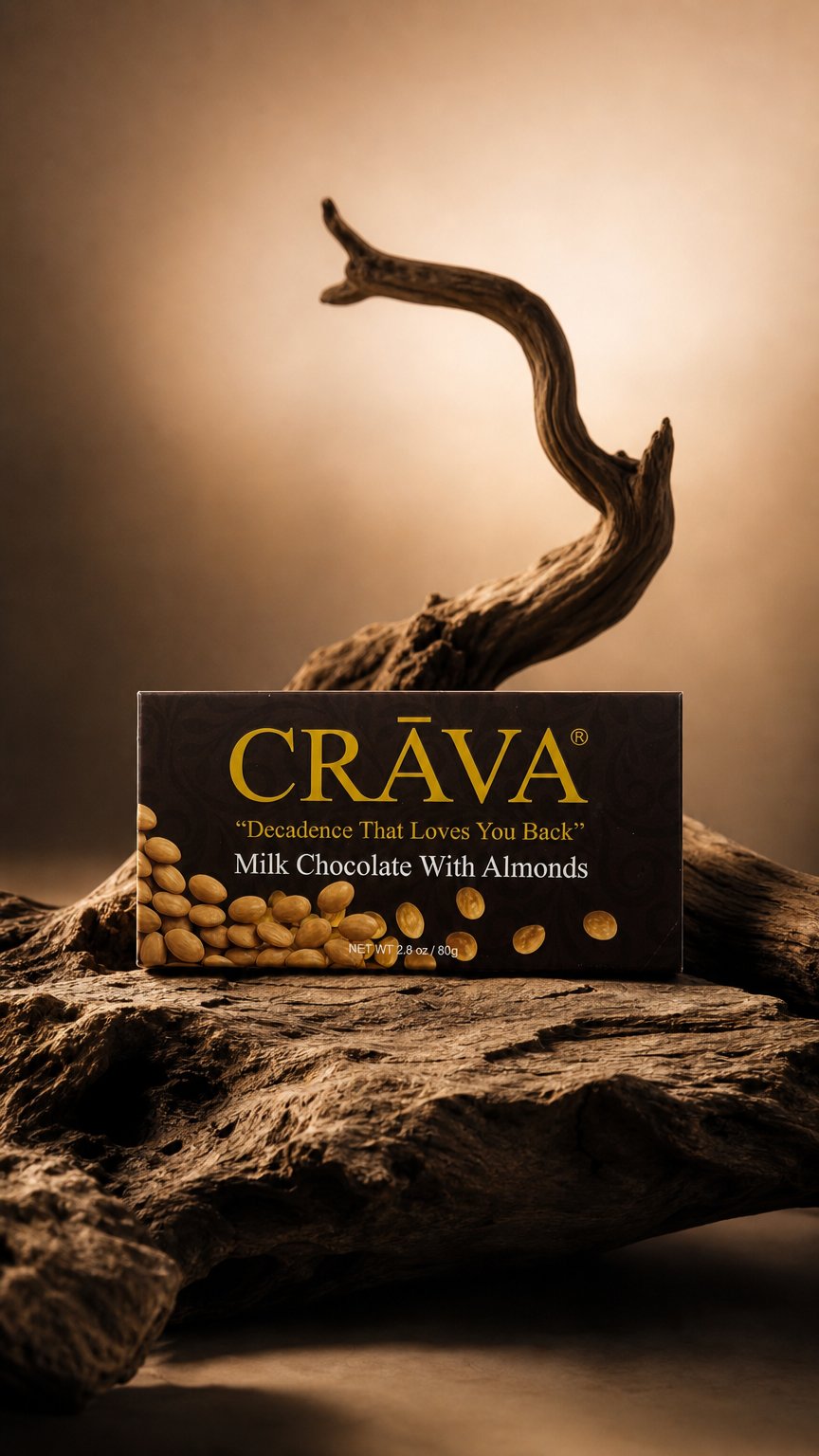 AI product shot of Milk Chocolate with Almonds