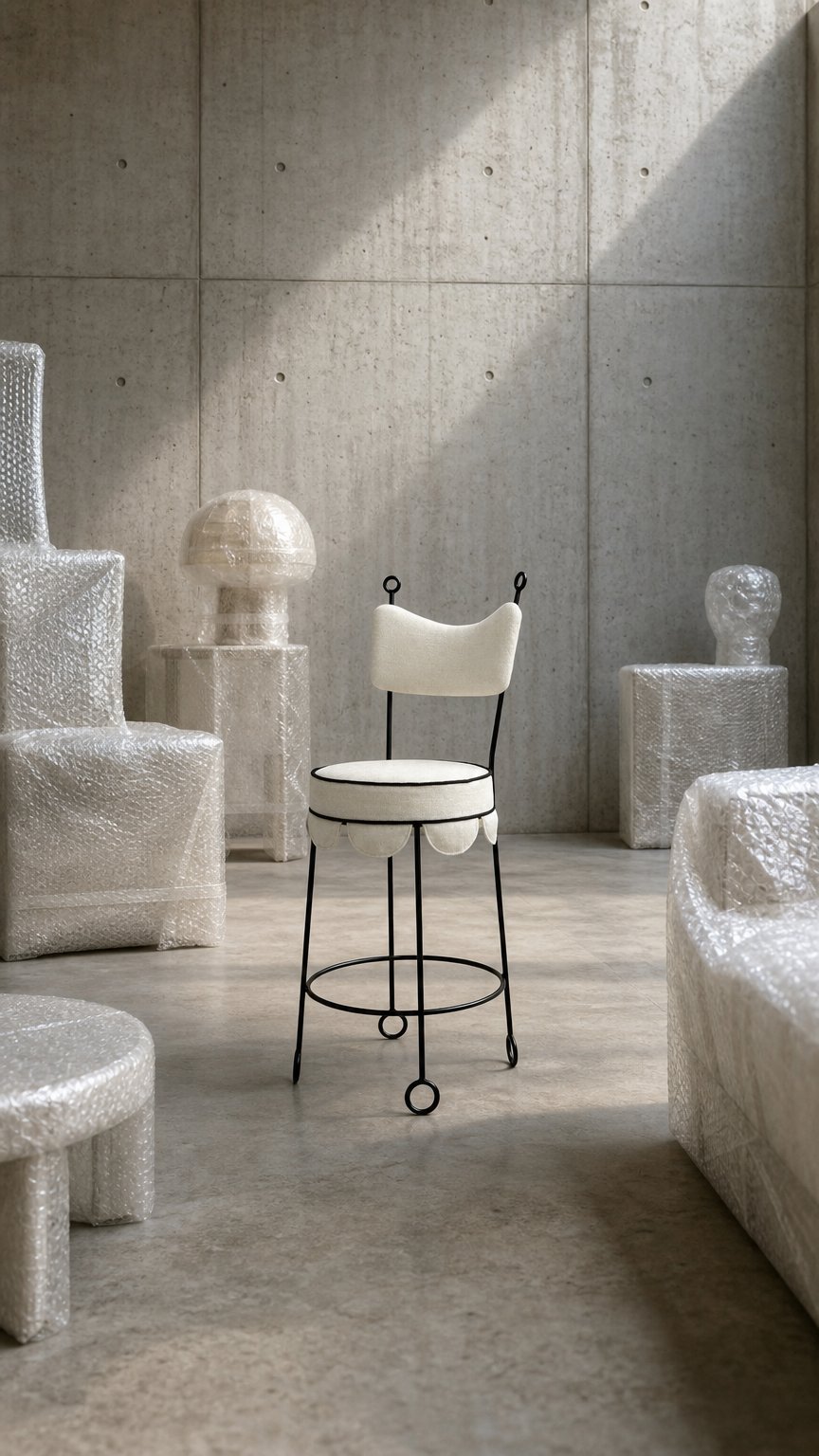 AI product shot of CE'CILE STOOL