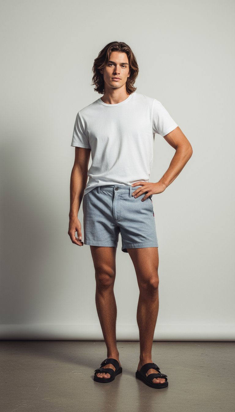 AI product shot of OG Casual Short 5" - Shades of Grey