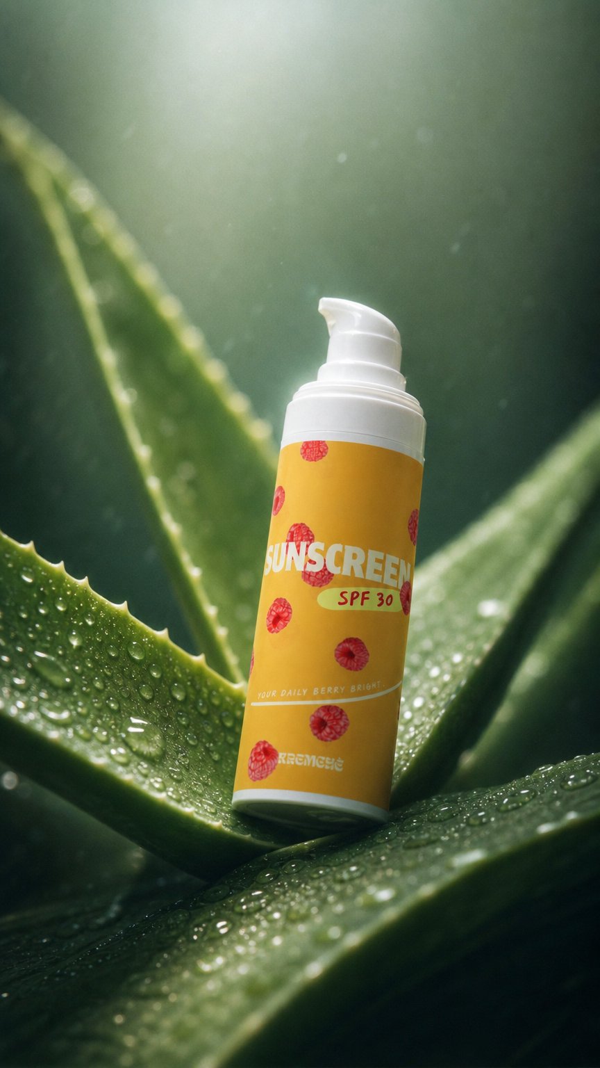 AI product shot of Sunscreen SPF30, with tint 30 ml