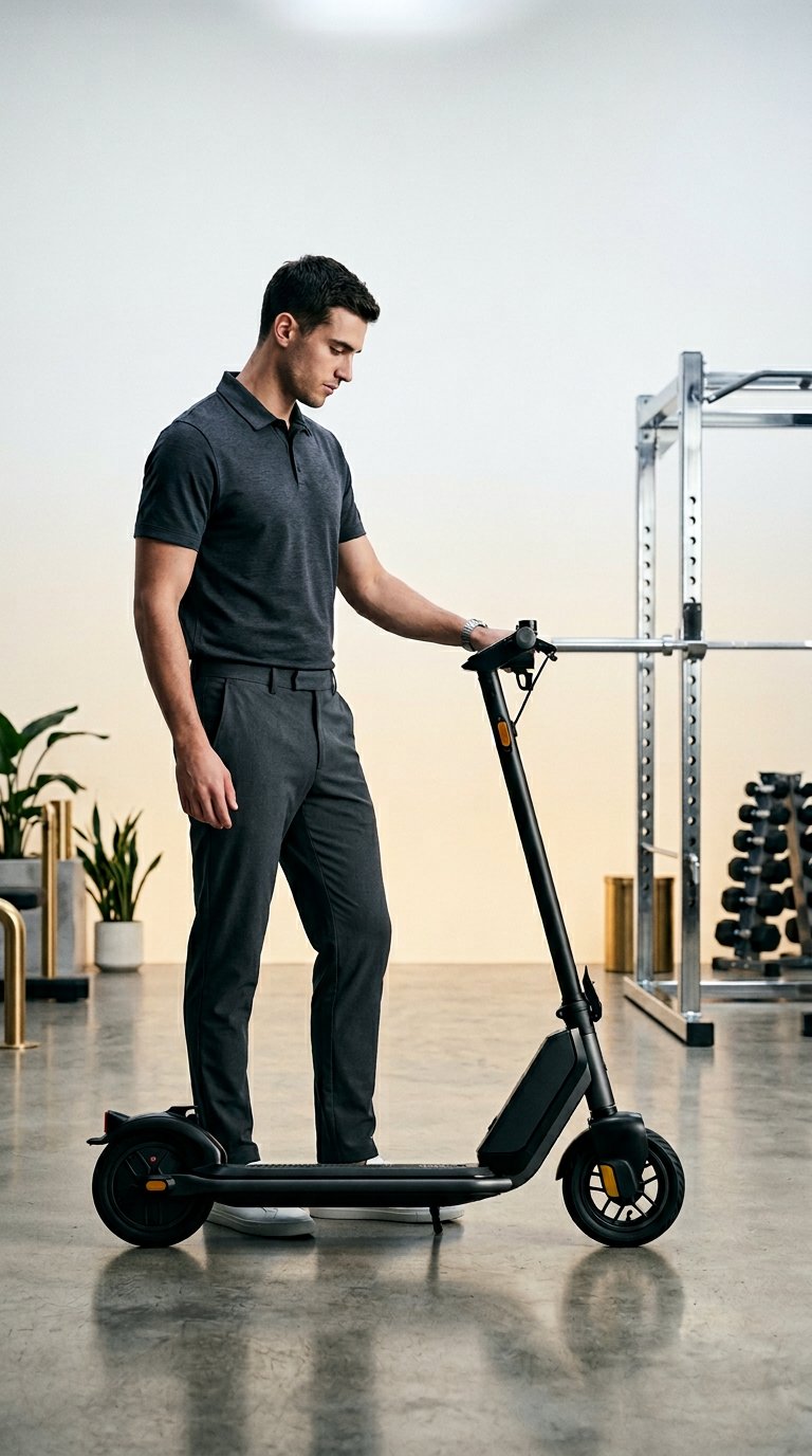 AI product shot of NIU KQi1 Pro Electric Kick Scooter (Grey)