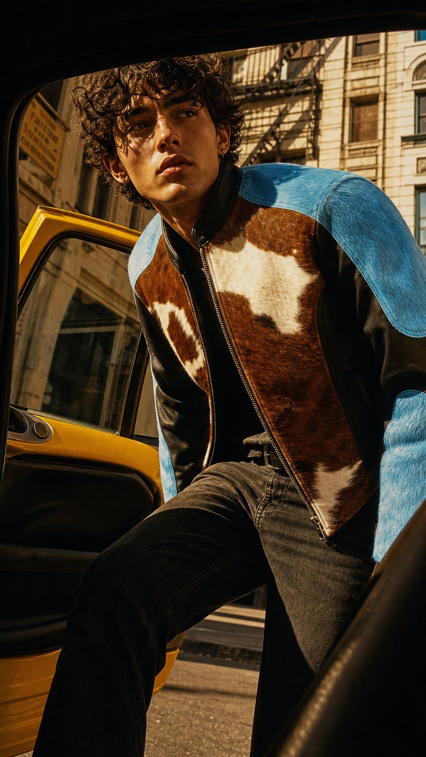 AI product shot of HIDE AND BLUE BIKER