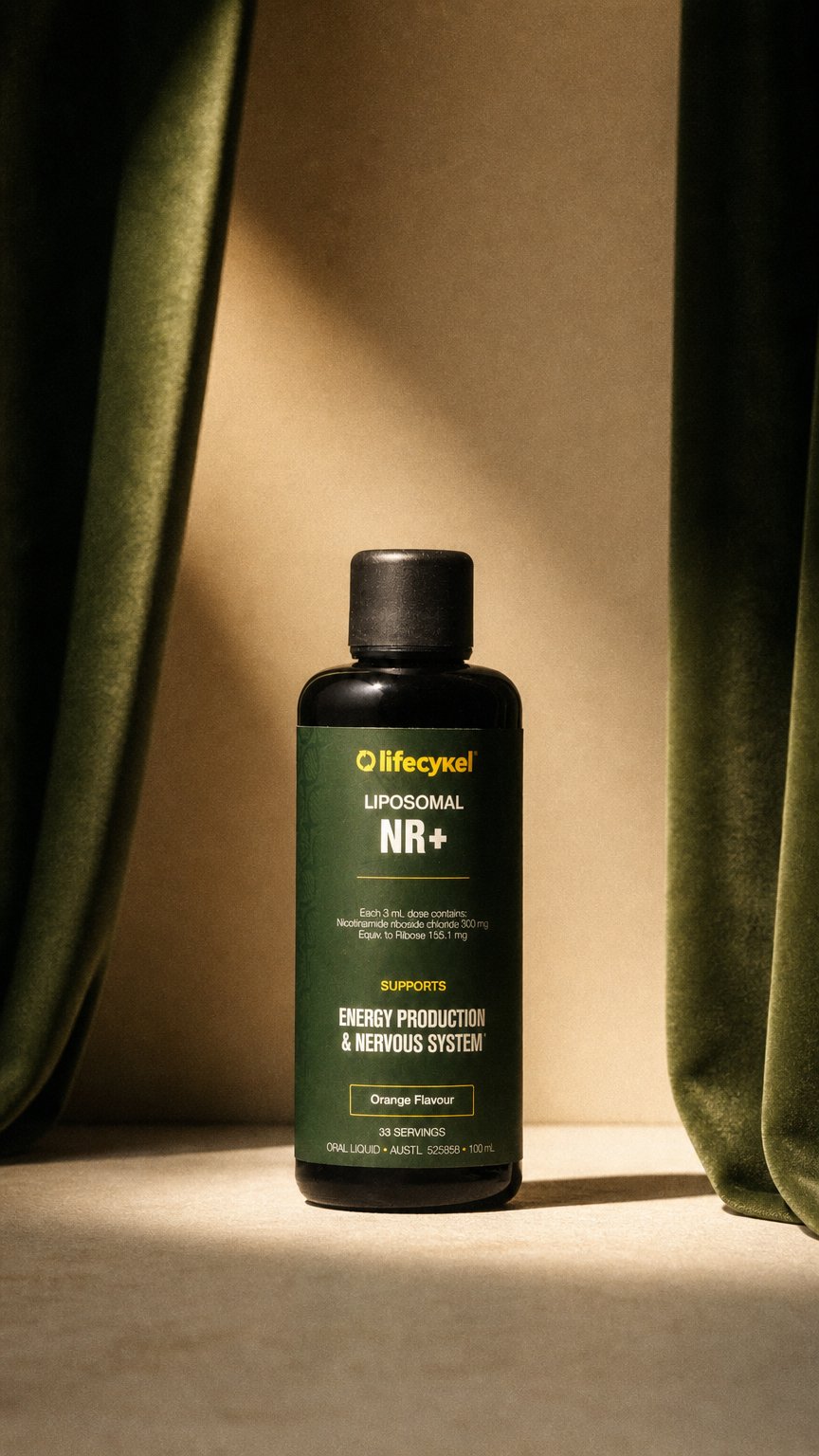 AI product shot of Liposomal NR+