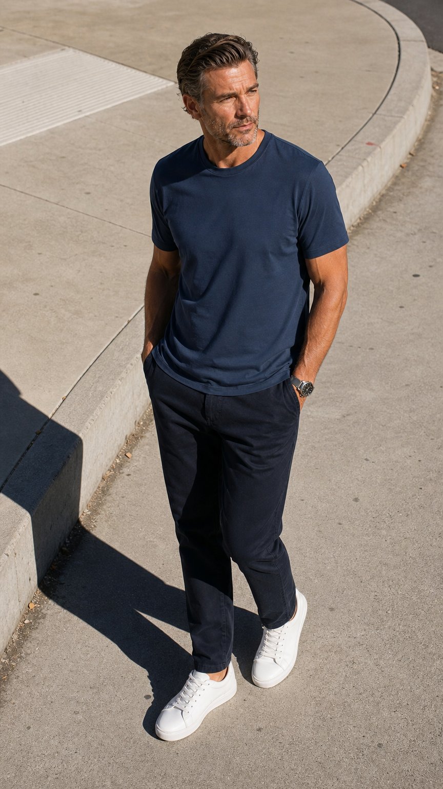 AI product shot of Buki Cinqo Tech Tee Explorer 2-Pack - Blue Night