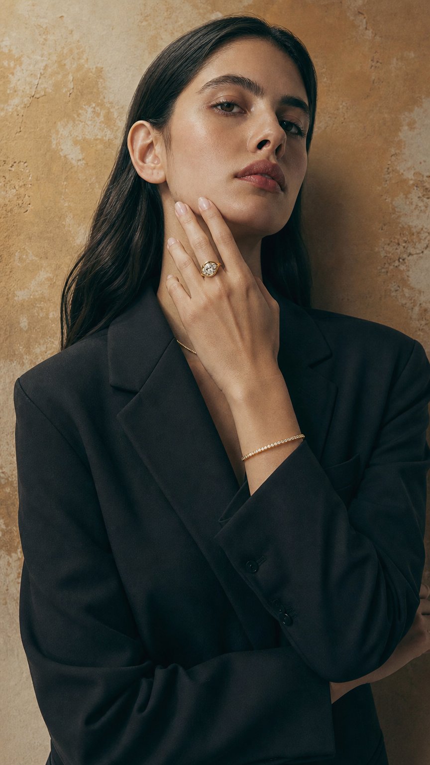 AI product shot of Isadora Trilogy Ring