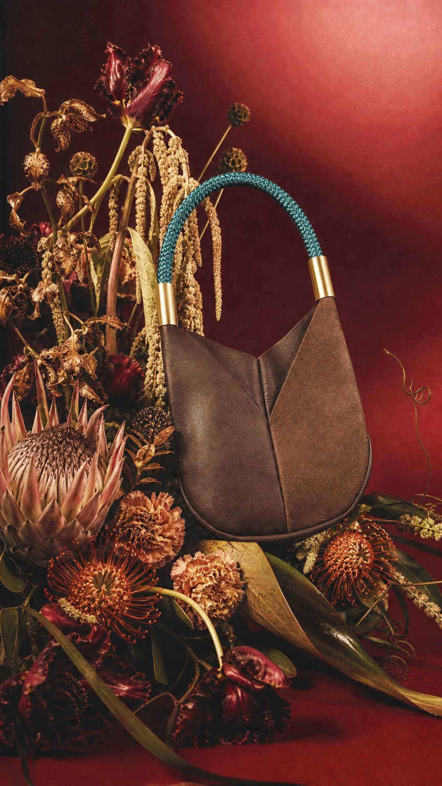 AI product shot of Original Wildwood Bag // Large in Brown Leather