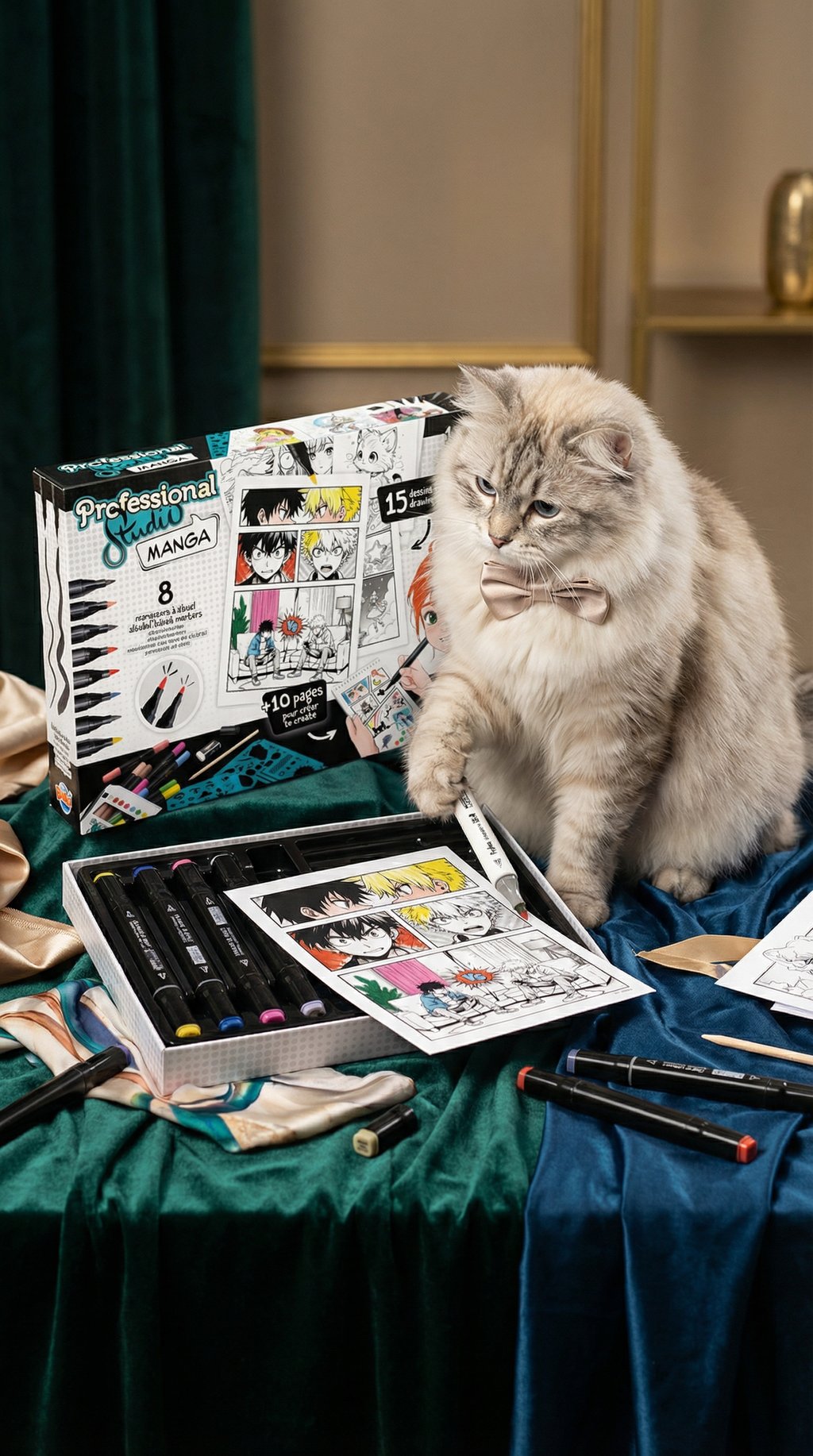 AI product shot of Buki France kreatív készlet | Professzionális Stúdió Manga szett